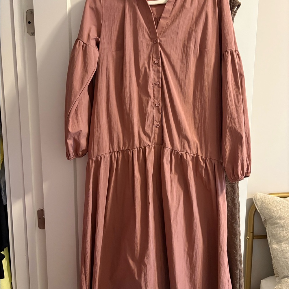 Anthropologie Pink Midi Dress